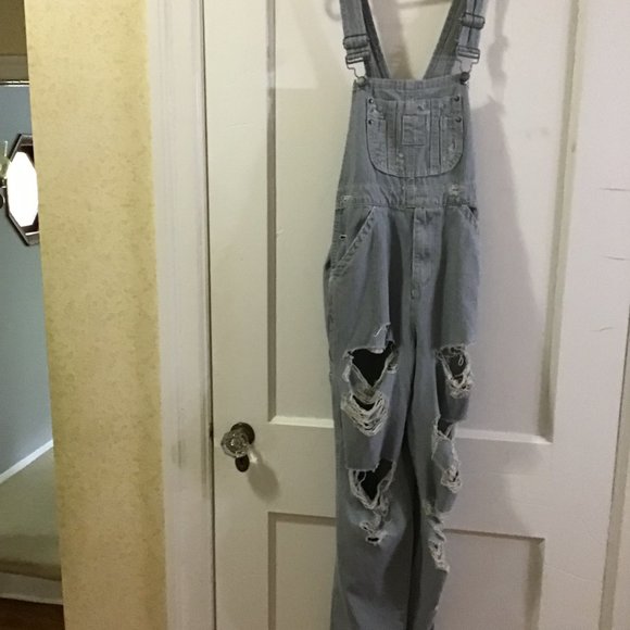 Carmar Distressed Pinstripe Denim 
